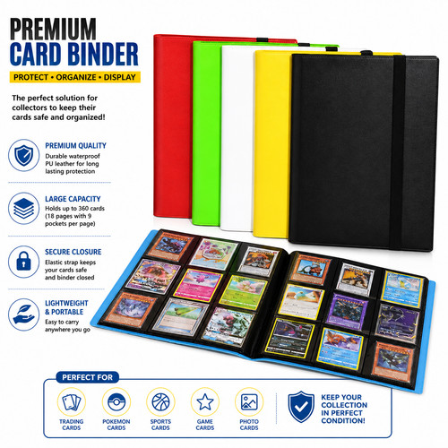 Trading card binder album - card,